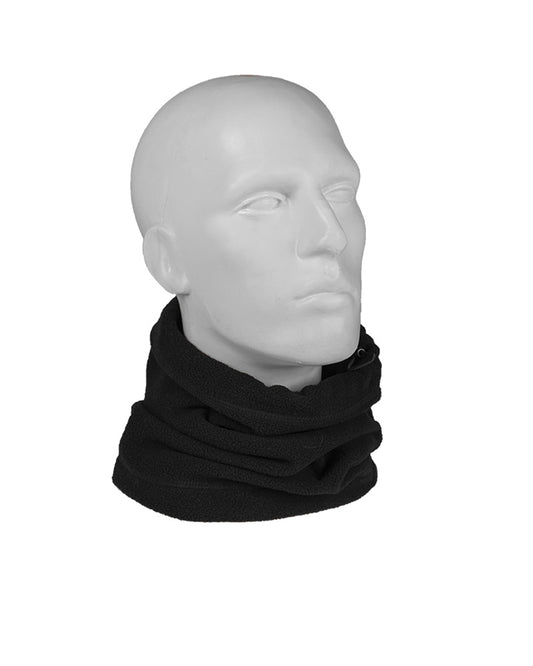 Eșarfă Tip Burlan Mil-Tec – Fleece 270 g/m², Șnur Reglabil, Neagră