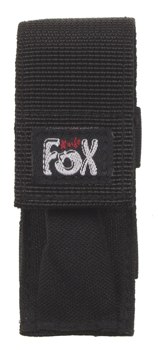Etui Cuțit Mare Negru FoxOutdoor - Închidere Velcro, Fixare Curea