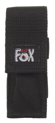 Etui Cuțit Mare Negru FoxOutdoor - Închidere Velcro, Fixare Curea