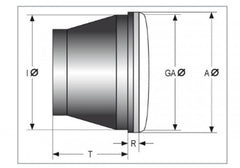 Far LED 5,75 inch Highsider Tip 6 - Cromat, E-aprobat