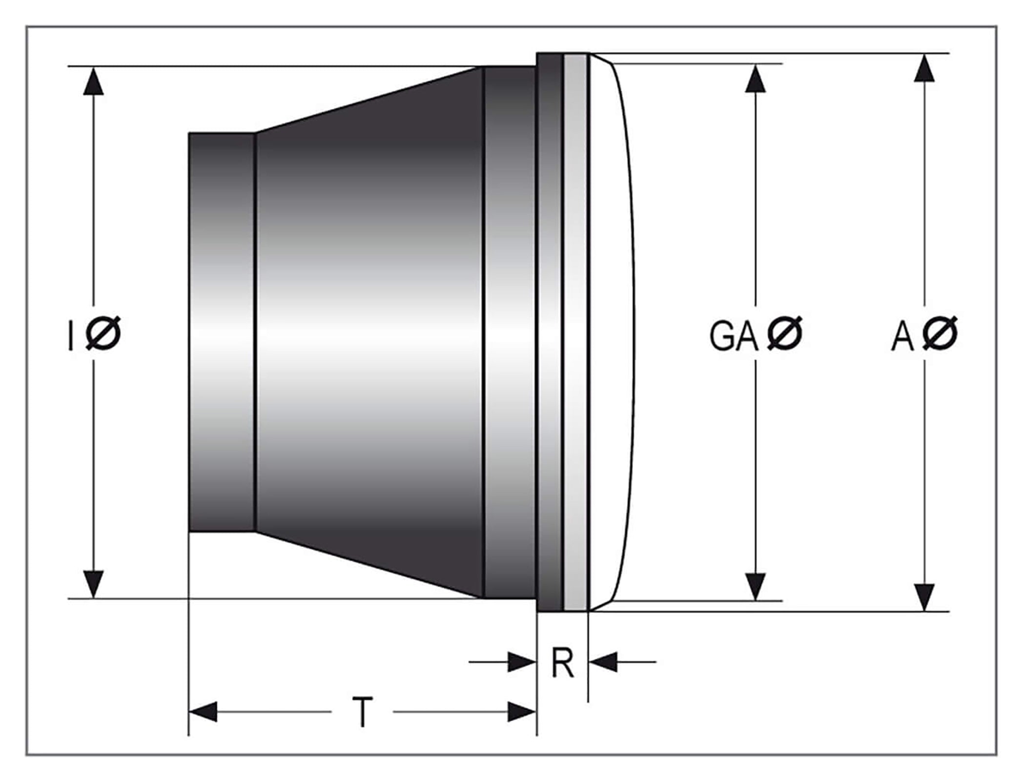 Far LED Highsider Tip 5, 5.75 inch - Design Modern, E-aprobat