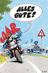 Felicitare MOTOmania "Toate Cele Bune" Louis - Design Comic Exclusiv