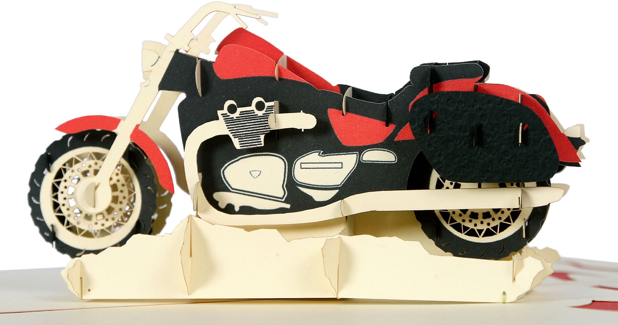 Felicitare Pop-up 3D Motocicletă Louis - Chopper Kirigami