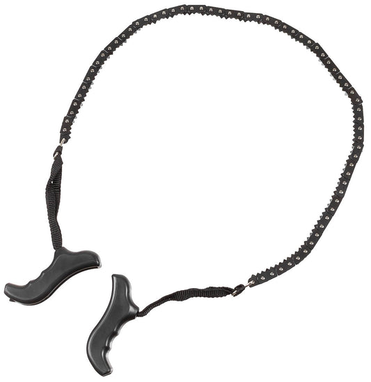 Fierăstrău cu Lanț Manual cu Mânere Negru MFH - Lungime Totală 118cm, Tăiere 72cm