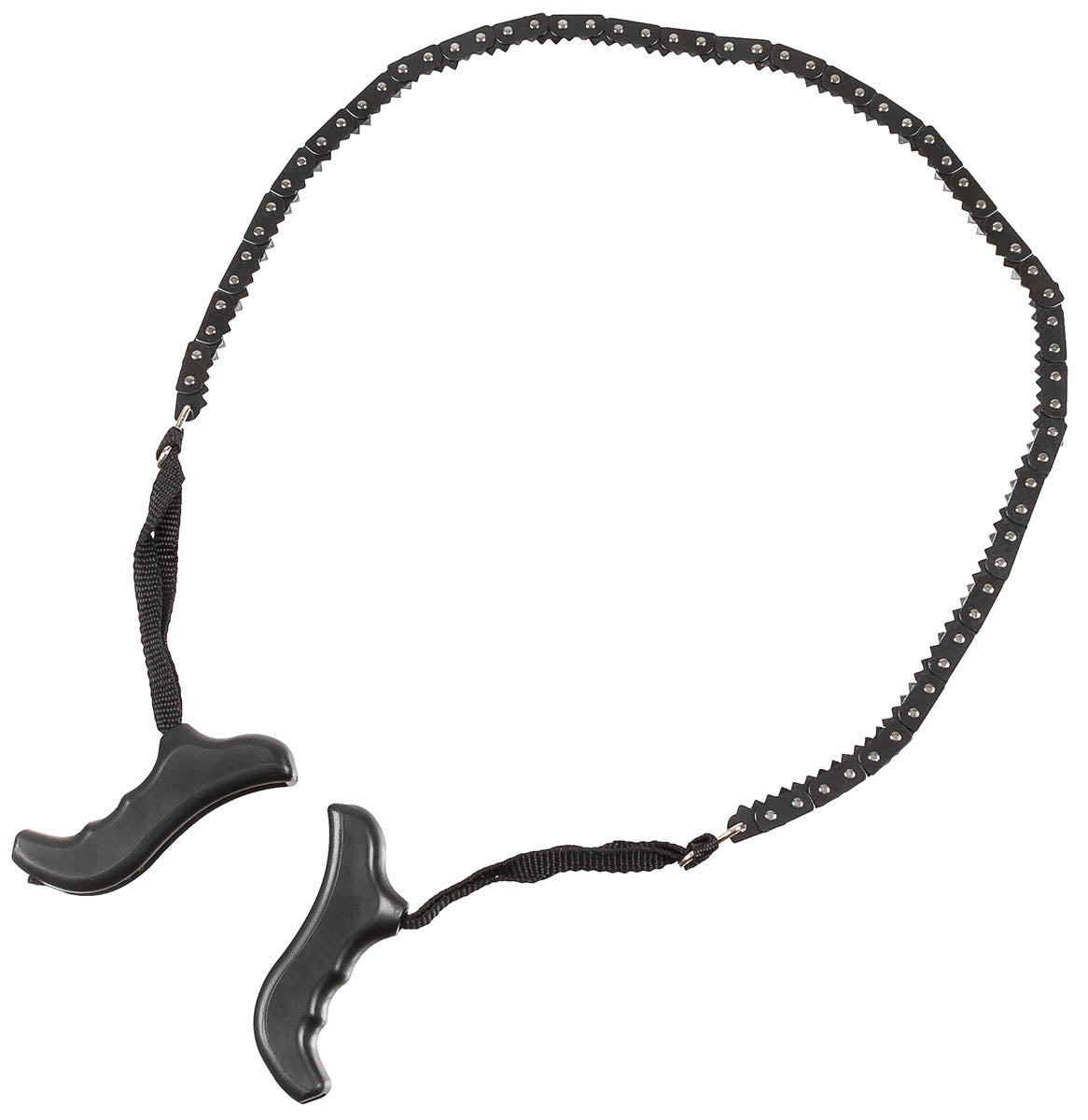 Fierăstrău cu Lanț Manual cu Mânere Negru MFH - Lungime Totală 118cm, Tăiere 72cm