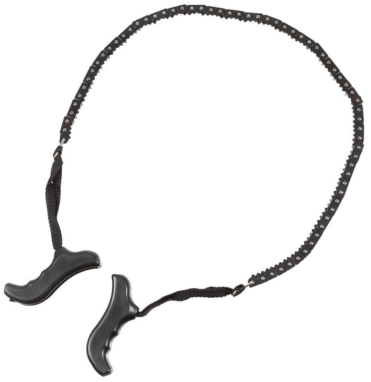 Fierăstrău cu Lanț Manual cu Mânere Negru MFH - Lungime Totală 118cm, Tăiere 72cm