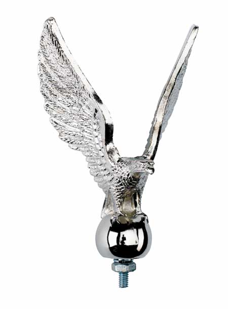 Figurină Decorativă Vultur Louis - Cromată, Aliaj Zinn-Alamă