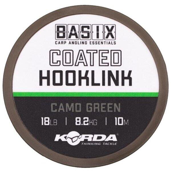 Fir Coated Hooklink BASIX Korda - 25lb/10m, Rezistență, Anti-încurcare - 1