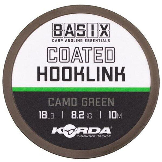 Fir Coated Hooklink BASIX Korda - 25lb/10m, Rezistență, Anti-încurcare - 1