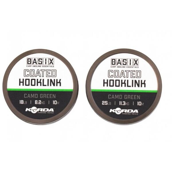 Fir Coated Hooklink BASIX Korda - 25lb/10m, Rezistență, Anti-încurcare - 2