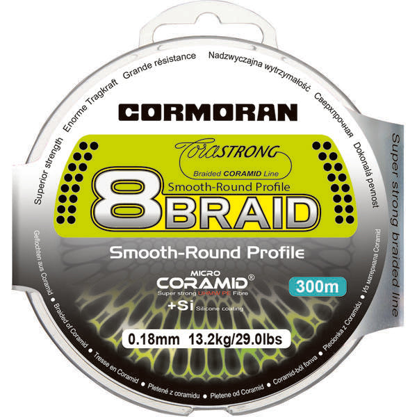 Fir Crap CORASTRONG 8Braid Cormoran - 0.30mm, Rezistent, Verde - 2