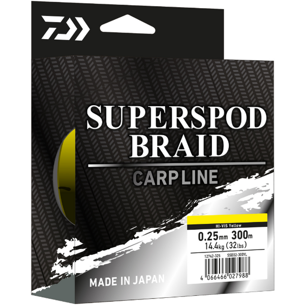 Fir Crap Superspod 4XBRAID Daiwa - Galben, Rezistență Extremă
