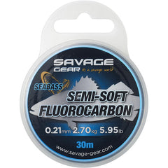 Fir Fluorocarbon Savage Gear Seabass Semi-Soft 0.21mm - Invizibil, Rezistent