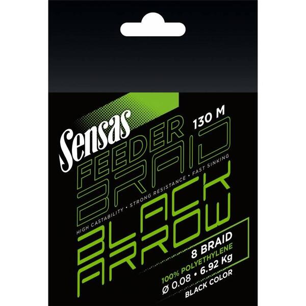 Fir împletit Black Arrow 8Braid Sensas - 0.08mm, 6.9kg, 130m - 1