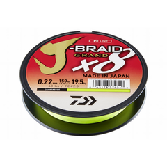 Fir împletit J-Braid Grand X8E DAIWA - Rezistență, Vizibilitate, 0.22mm - 1