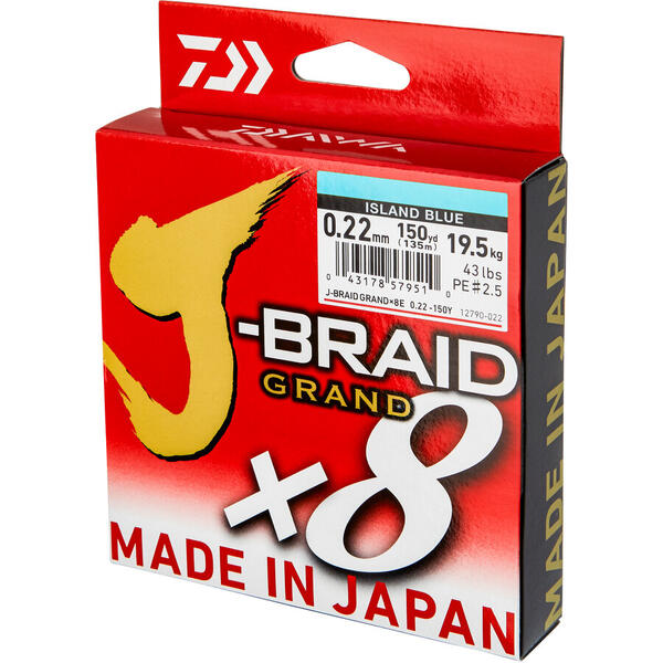 Fir împletit J-Braid Grand X8E Daiwa - Rezistență, Vizibilitate Blue - 1