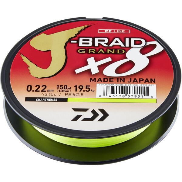 Fir împletit J-Braid Grand X8E Daiwa - Vizibilitate, Rezistență 16kg - 1