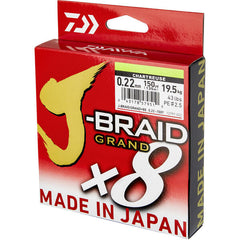 Fir împletit J-Braid Grand X8E Daiwa - Vizibilitate, Rezistență 16kg - 2