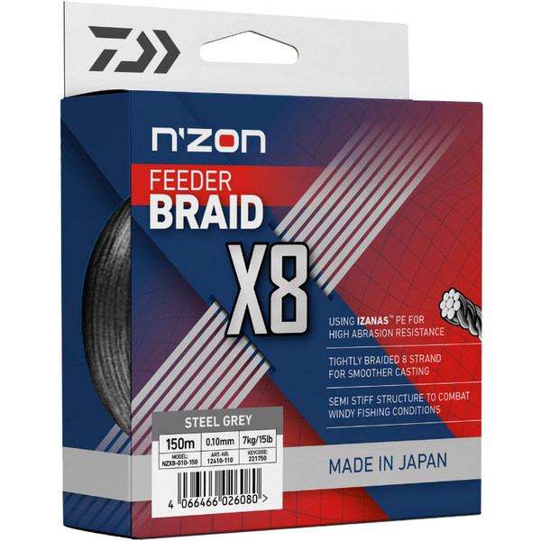 Fir împletit N'ZON 8 Braid DAIWA - Rezistență Superioară, Zero Elasticitate - 1