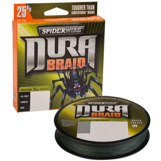 Fir împletit Spiderwire Dura Braid - Rezistență Superioară, Verde Mușchi - 1