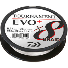 Fir împletit Tournament 8XBRAID EVO+ Daiwa - Rezistență, Vizibilitate Albă - 1
