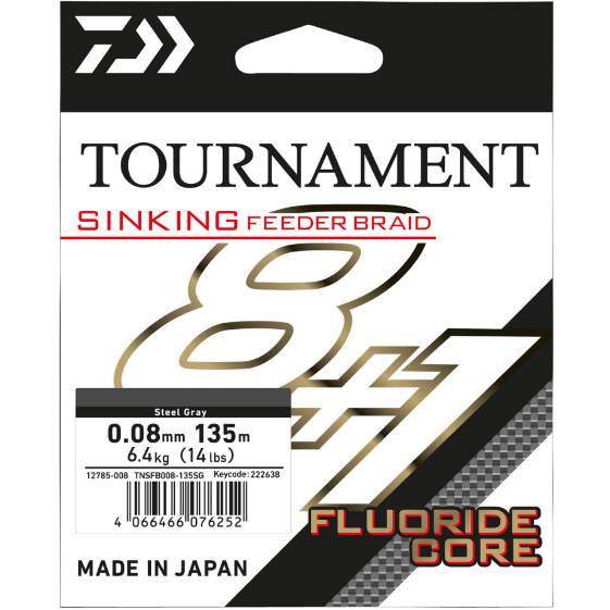 Fir împletit Tournament Sinking Feeder Braid Daiwa - 8+1 Fire, Scufundător - 1
