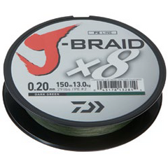 Fir J-Braid X8 Verde DAIWA - Rezistență, Performanță Răpitori, 0.24mm - 1