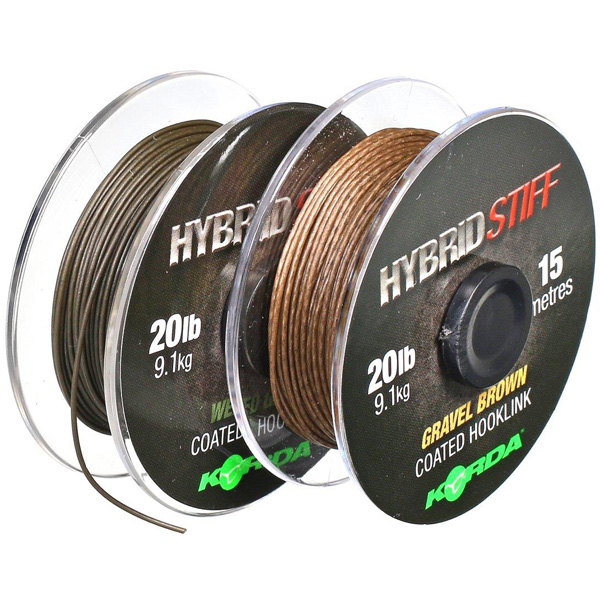 Fir Korda Hybrid Stiff Gravel Brown 20m/20lbs - Rezistență, Invizibilitate - 1