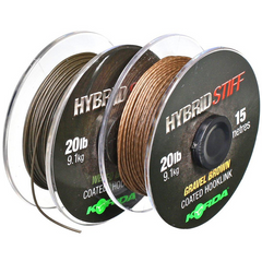 Fir Korda Hybrid Stiff Gravel Brown 20m/20lbs - Rezistență, Invizibilitate - 1