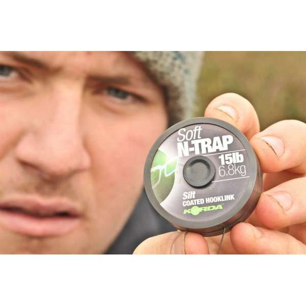 Fir Korda N-Trap Soft Coated Verde 20m/20lbs - Camuflaj, Rezistență - 1