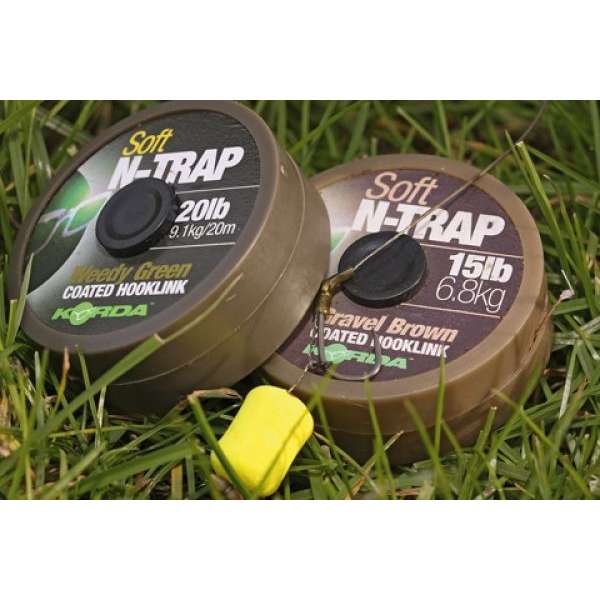 Fir Korda N-Trap Soft Coated Verde 20m/20lbs - Camuflaj, Rezistență - 2