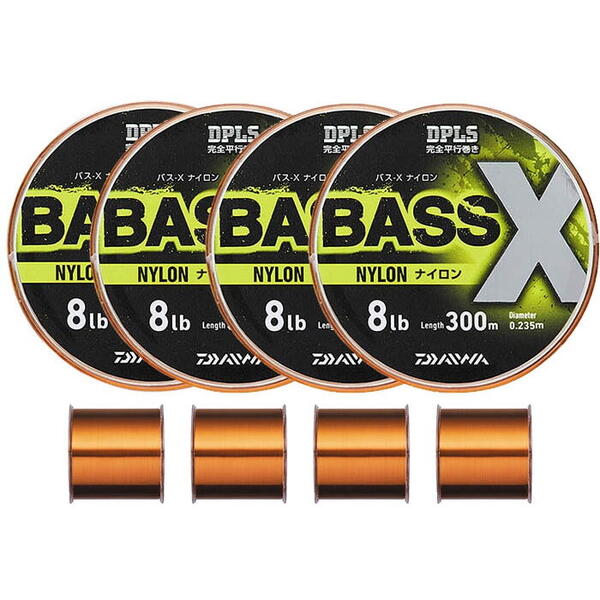 Fir Monofilament BassX Nylon DAIWA - Rezistență 25LB, Pachet 4 Role - 3