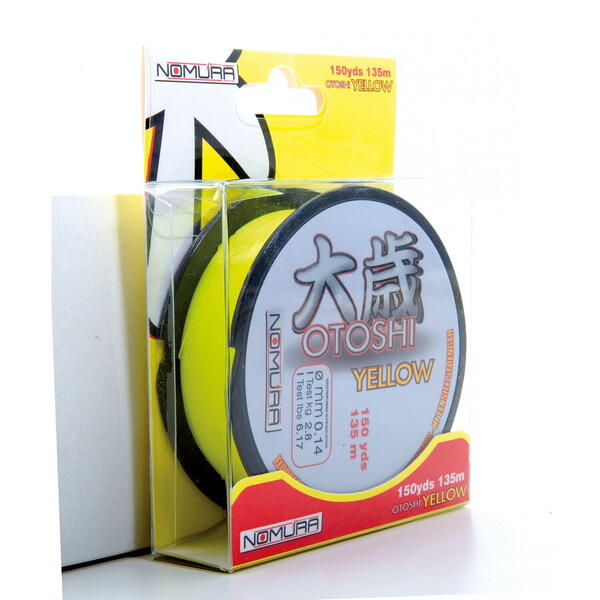 Fir Monofilament Nomura Fir Otoshi Fluo Galben - Vizibilitate Maximă - 1