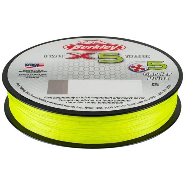 Fir Textil BERKLEY X5 Fluro Verde 0.20mm - Rezistență Extremă, Lansări Precise - 3