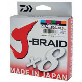 Fir Textil DAIWA J-Braid X8 Multicolor - Rezistență Superioară, Zero Întindere - 1