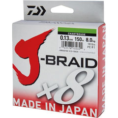 Fir Textil J-Braid X8 Chartreuse DAIWA - Vizibilitate, Rezistență 18kg - 1