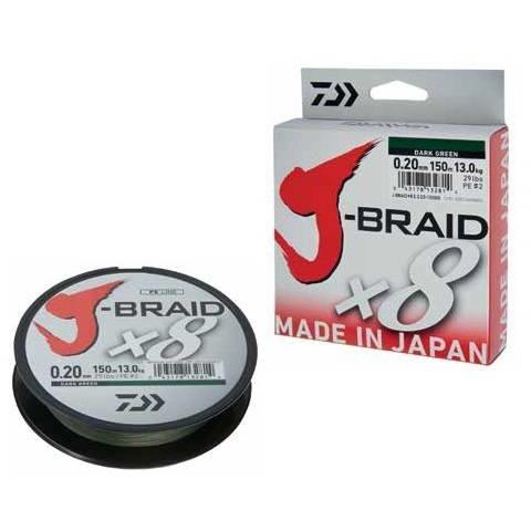 Fir Textil J-Braid X8 DAIWA Verde - Rezistență, Lansări Lungi