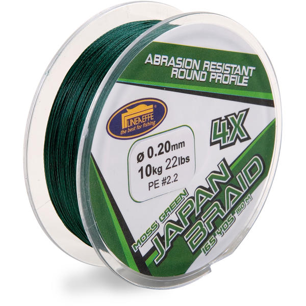Fir Textil LINEAEFFE JAPAN BRAID X4 - Rezistență, Verde 0.16mm - 1