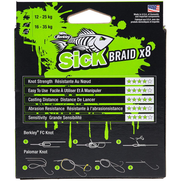 Fir Textil Sick Braid Hi-Vis Berkley - 0.06mm/5.4kg, Ultra-Vizibil - 4