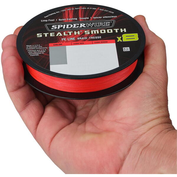 Fir Textil SPIDERWIRE Stealth Smooth 8 Code Red - Ultra-Neted, Rezistent - 2