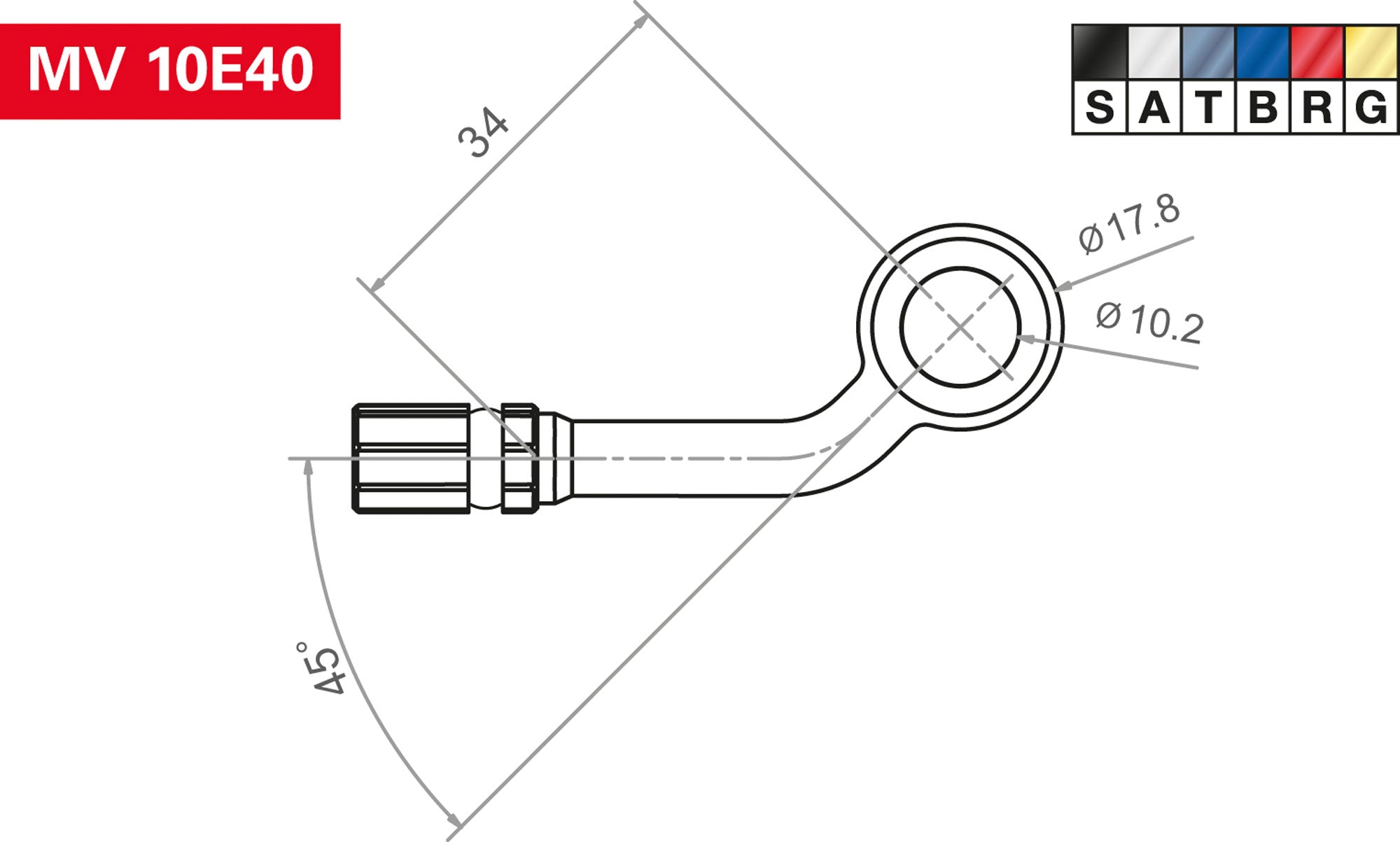 Fiting Conector Vario TRW MV10E40 - Aluminiu Titan