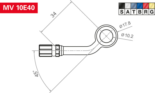 Fiting Conector Vario TRW MV10E40 - Aluminiu Titan