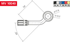 Fiting Conector Vario TRW MV10E40 - Aluminiu Titan