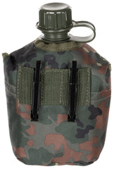 Flască de Câmp Plastic 1L Flecktarn MFH - Husă Căptușită, 200g
