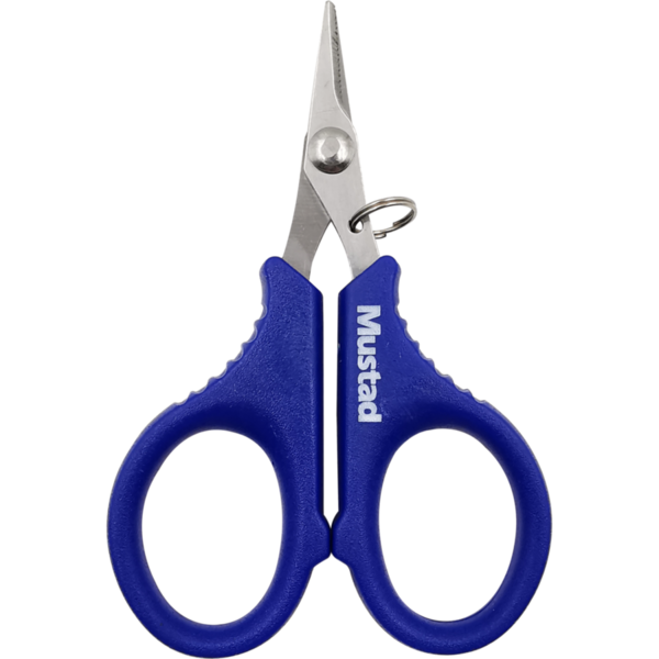 Foarfecă Pescuit Mustad - Tăiere Precisă Fir, 9cm Albastru - 1