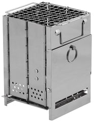 Focar Raketă Pliabil Mini Inox FoxOutdoor - Grătar, Combustibil Solid