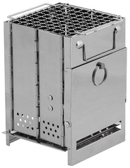 Focar Raketă Pliabil Mini Inox FoxOutdoor - Grătar, Combustibil Solid