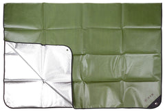 Folie de Supraviețuire Aluminiu Oliv MFH - 210x150cm, 4 Ocheți