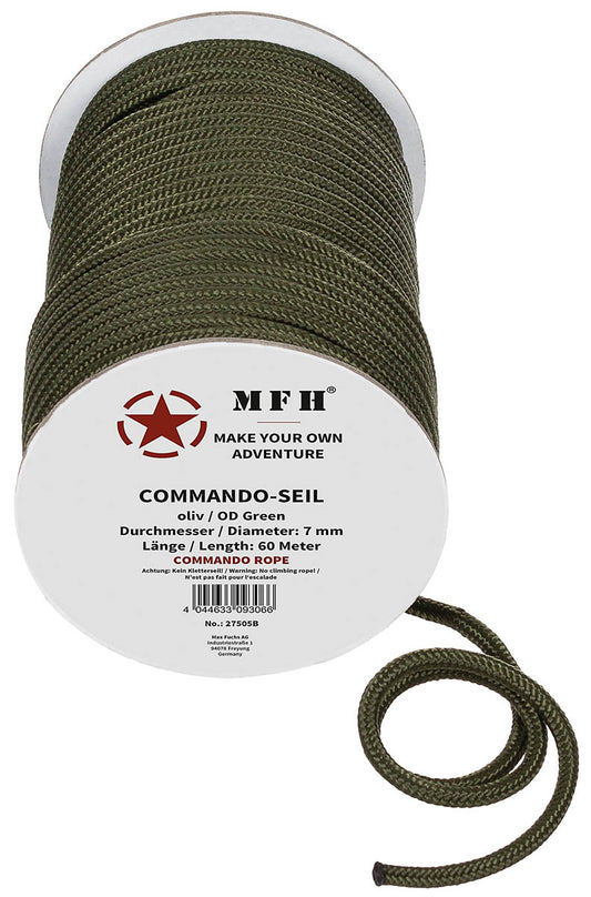 Frânghie 7mm Oliv MFH - 100% PP, 60m
