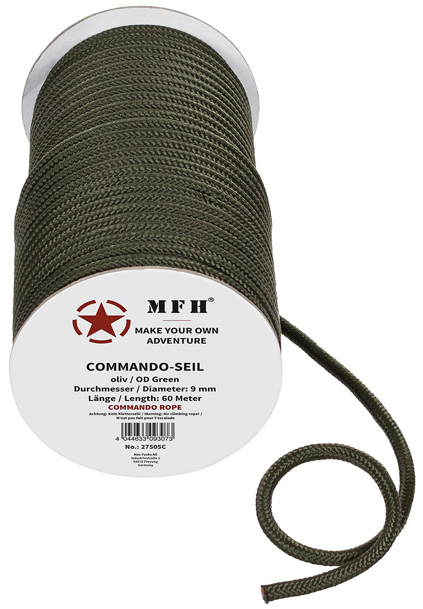Frânghie Utilitară 9mm Oliv MFH - 60m, Polipropilenă